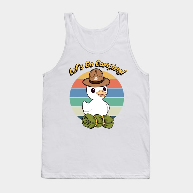 Funny duck Wants to go Camping Tank Top by Pet Station